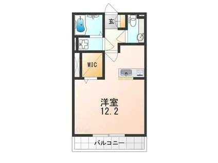 MSレトア(ワンルーム/1階)の間取り写真