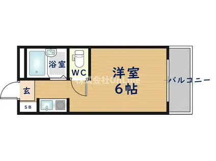 メゾン若江(ワンルーム/4階)の間取り写真