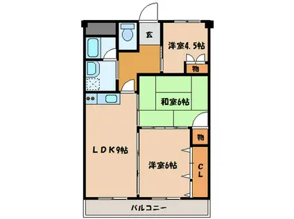 ビラアルファイン(3LDK/2階)の間取り写真