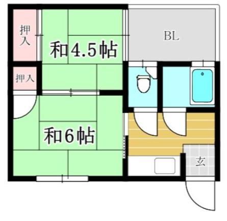 ACCORTO警弥郷(2DK/2階)の間取り写真