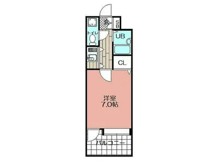 エステート・モア・天神デュオ(1K/4階)の間取り写真