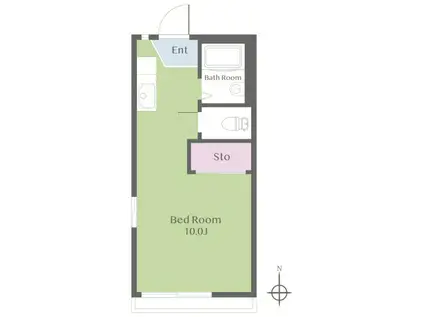 カルム桜新町C(ワンルーム/1階)の間取り写真