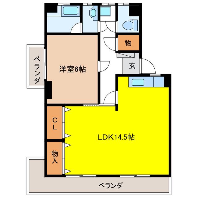 ソラリス(1LDK/3階)の間取り写真