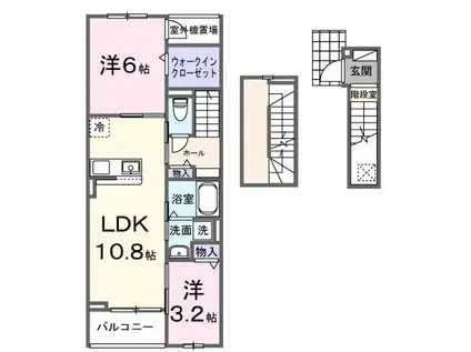 MARIVAIL LA MER(2LDK/3階)の間取り写真