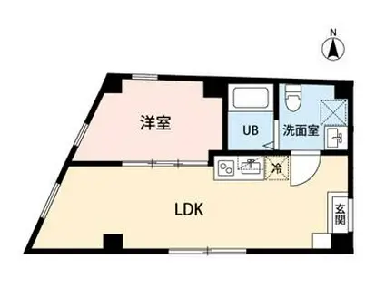 CREVE蒲田(1LDK/4階)の間取り写真