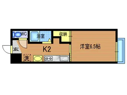 ハイツタナベ NO.2(1K/1階)の間取り写真