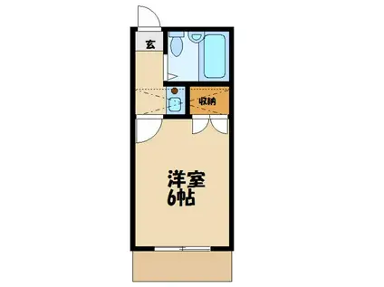 レオパレスフォンテーヌ(1K/2階)の間取り写真