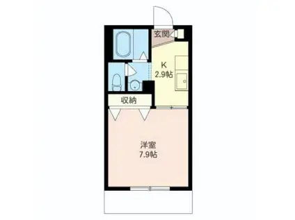 アーバンハイム高津(1K/2階)の間取り写真