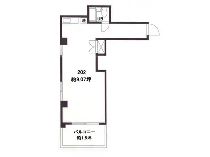 ハイツアイ(ワンルーム/2階)の間取り写真