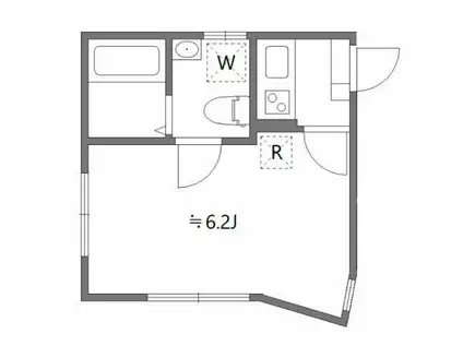エスビーメゾン南鳩ケ谷(1K/2階)の間取り写真