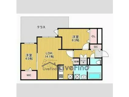 平岸5-13(2LDK/1階)の間取り写真