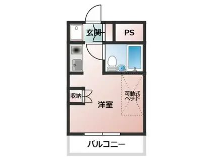 スカイコート西川口第5(ワンルーム/7階)の間取り写真