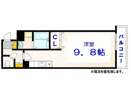 鶴見橋GRANDE(1K/5階)の間取り写真