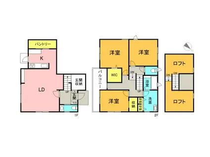 長束西RM(3LDK/1階)の間取り写真
