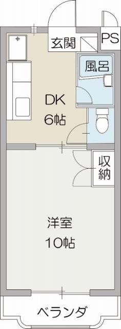 COSMO 439(1DK/4階)の間取り写真