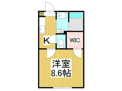 レオン・K(1K/1階)の間取り写真