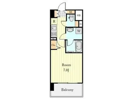 レジデンス東別院スクエア(1K/3階)の間取り写真