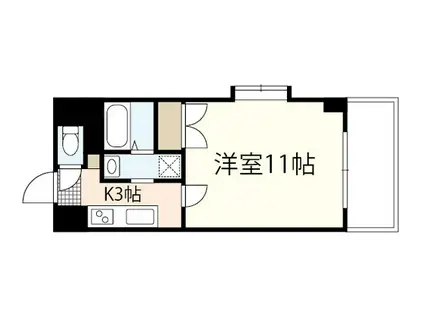 ヴィラくすの木(1K/2階)の間取り写真