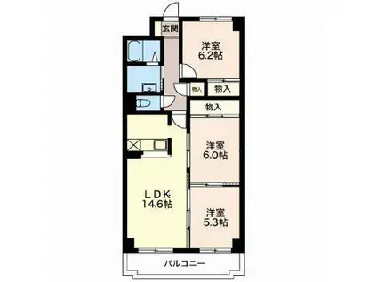 FOUR SEASONS(3LDK/4階)の間取り写真