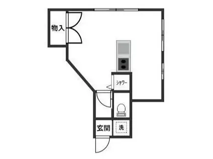 銀輪ビル(ワンルーム/4階)の間取り写真
