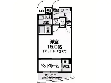 セレニテ甲子園I(1DK/5階)の間取り写真