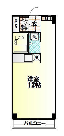 ヴィライマイ(ワンルーム/2階)の間取り写真