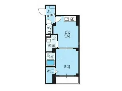 ロータスレジデンス住吉(1DK/2階)の間取り写真