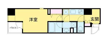 W-GATES TOWER (1K/7階)の間取り写真