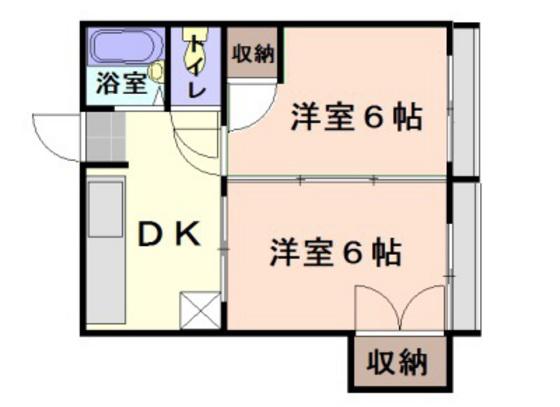 K-BLDG三篠(2DK/2階)の間取り写真