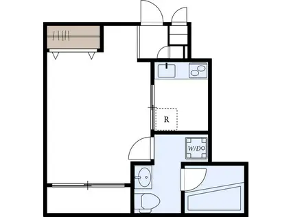 リブリ・ストラダーレ(1K/1階)の間取り写真