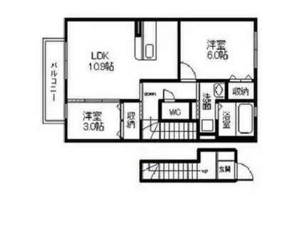 アリスI・II(2LDK/2階)の間取り写真