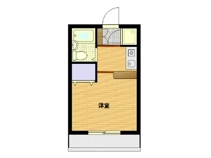 ユトリロ曙(ワンルーム/3階)の間取り写真