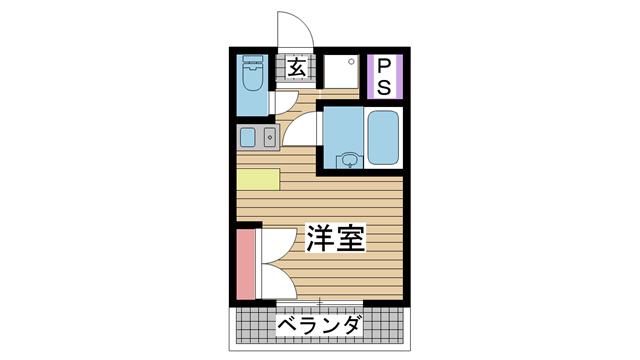 コスモメイト北野(1K/4階)の間取り写真