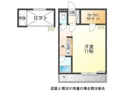 セザンヌ川田(ワンルーム/1階)の間取り写真