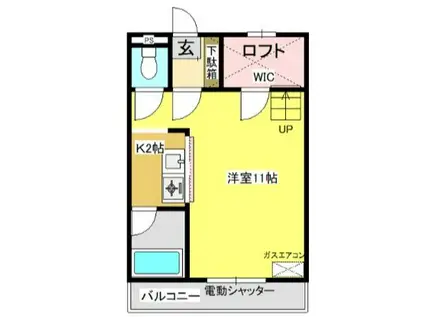 セザンヌ三谷(1K/1階)の間取り写真