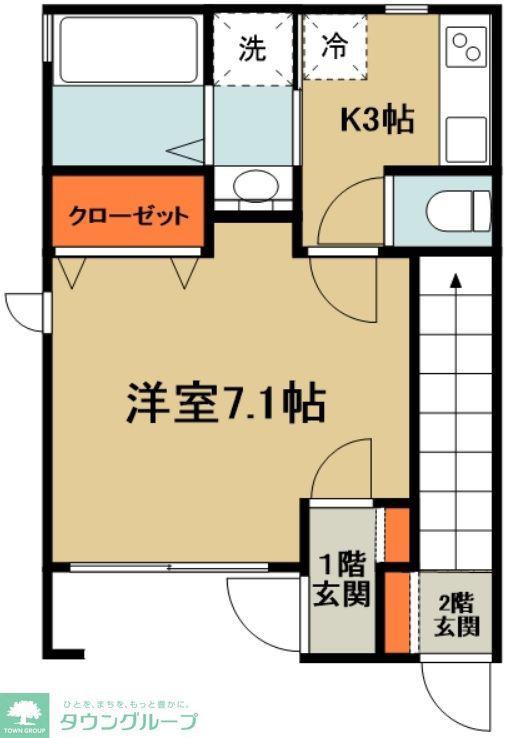 ルミエール リム(1K/1階)の間取り写真