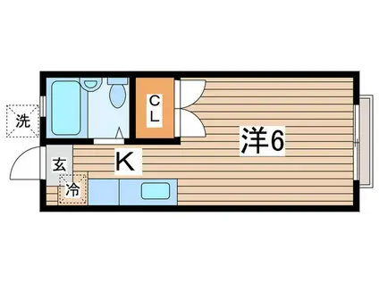 パール日吉(1K/1階)の間取り写真