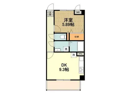 ロワール(1LDK/2階)の間取り写真