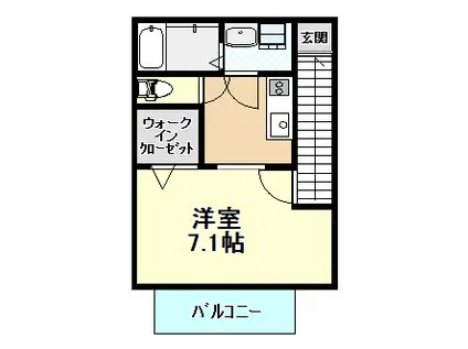 MKNTクリスタル(1K/2階)の間取り写真