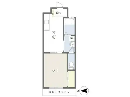 SEIWA16ビル(1K/3階)の間取り写真