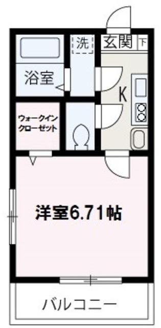 BEST STAGE鶴瀬I(1K/1階)の間取り写真