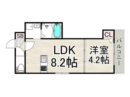 F ASECIA BRUCITE(1LDK/2階)の間取り写真