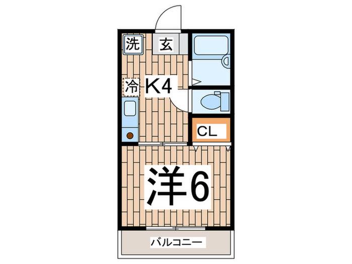 アビタシオンアサバ(1K/3階)の間取り写真