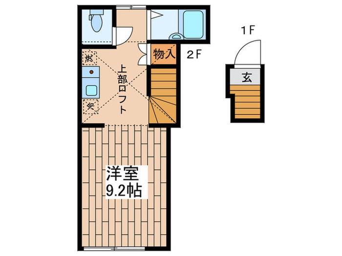アイコート桜上水(ワンルーム/2階)の間取り写真