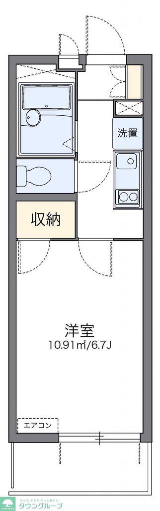 レオパレスマイム(1K/3階)の間取り写真