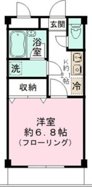 F-CITY東葛西(1K/4階)の間取り写真