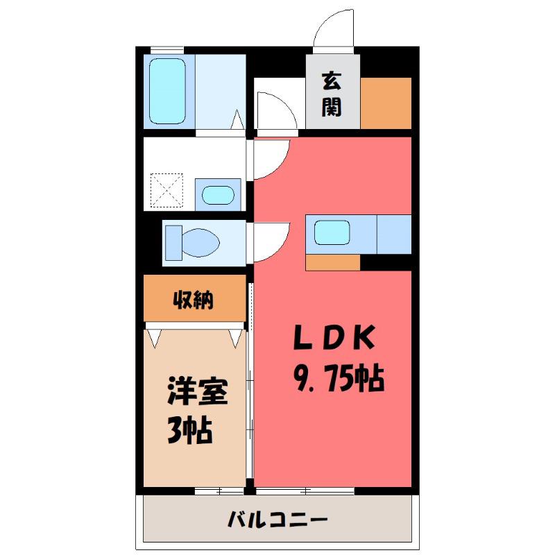 AGスクエア(1LDK/3階)の間取り写真