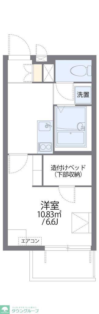 レオパレスRTフォーブル(1K/4階)の間取り写真