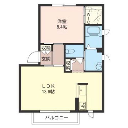 ファーストサイト共和(1LDK/2階)の間取り写真