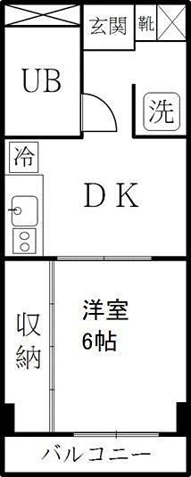 ハイツリヴァ・スター(1DK/2階)の間取り写真
